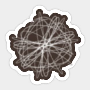 Imperfect Spirograph - no. 10 ( white blur ) Sticker